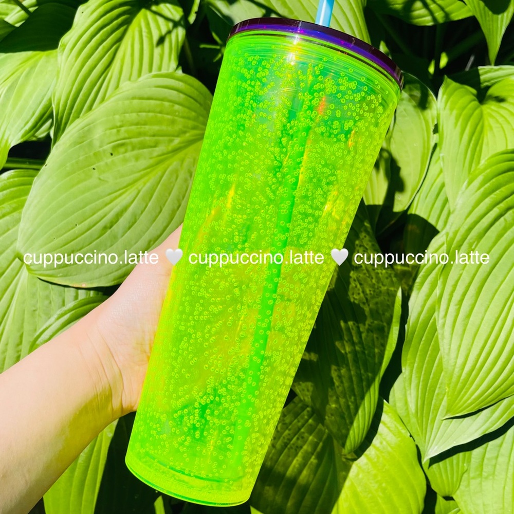 🫧LAST SET🫧Starbucks Summer 2023 Lime & Tangerine Bubbleseed Infused Tumblers - Picture 3 of 12